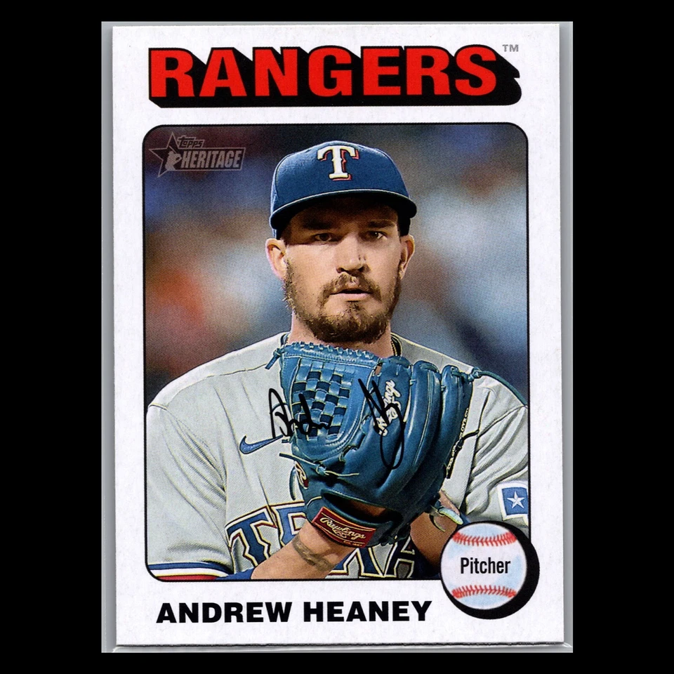 2024 Topps Heritage – #478 Andrew Heaney  White Border – Texas Rangers - Image 1 of 2