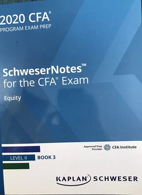 CFA Schweser Kaplan Notes for the CFA Exam, Book 3, Level II, Like New 2020 - Image 1 of 2