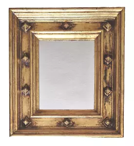 Vintage Spiegel mit breitem Goldrahmen Rahmen gold 45,5 x 51 x 6 cm - Bild 1 von 7