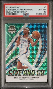 Shai Gilgeous-Alexander 24 Mosaic Give and Go GREEN #5 Parallel PSA 10 GEM MINT - Picture 1 of 4