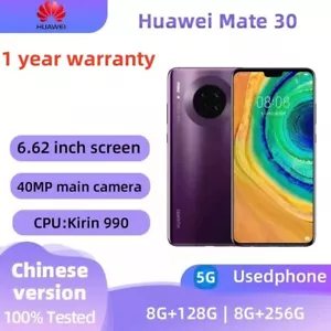 Huawei Mate 30 (5G) 128GB 256GB 8GB RAM Unlocked Android Original SmartPhone - Picture 1 of 19