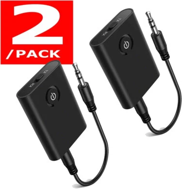 Trasmettitore Bluetooth 5.0 Ricevitore 2 IN 1 Audio Wireless 3.5mm Jack Adattatore Aux - Immagine 1 di 4