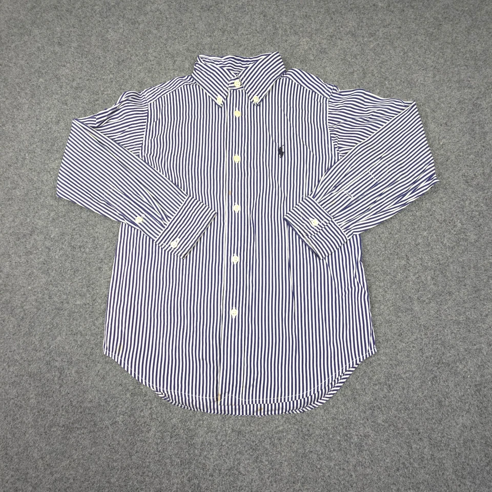 Camisa Ralph Lauren Niños 5 Azul Manga Larga Cuello Abotonado Algodón Talla 5 Foto 1 de 4