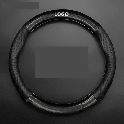 Cubierta de volante de coche de fibra de carbono estenopeica para Mercedes-Benz cuero real NUEVO Foto 1 de 4