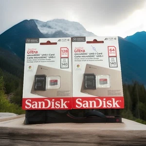 2 x SanDisk Ultra microSDXC Speicherkarte 64GB + SD Adapter (64GB + 128GB) - Bild 1 von 4