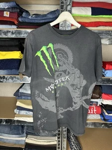 Vintage Black Monster Energy Racing T-shirt - Picture 1 of 7