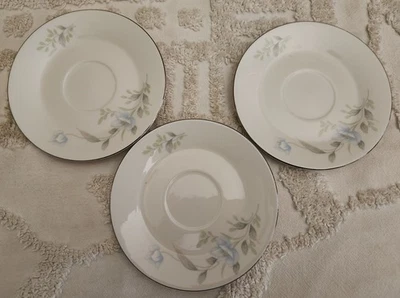 Set of 3- Vintage English Garden Fine China 1221 Floral Pattern 6" Saucers - Image 1 of 4