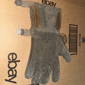 Niroflex 2000 Stainless Steel Mesh Safety Glove 3” Cuff Large Reversible - Picture 1 of 15