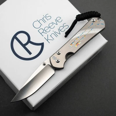 NEW! Chris Reeve Small Sebenza 31 UG, Polished Titanium/S35VN w/ Full Kit - Image 1 of 4