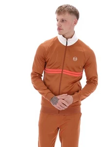 Sergio Tacchini Track Jacket Mens Dallas Track Top Mocha Bisque/Gardenia/Dubarry - Picture 1 of 11