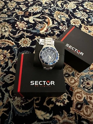 Orologio Sector 230 R3273661007 Acciaio cronografo blu Uomo Diver 43mm - Immagine 1 di 3