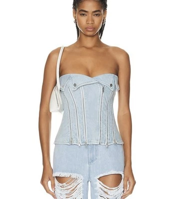 Corsé vaquero con cremallera Dion Lee talla 6 nuevo $850 Foto 1 de 4