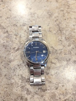 Vintage Y2K early 2000s Fossil Arkitekt Stianless Steel Wrist Watch NEW BATTERY - Image 1 of 4