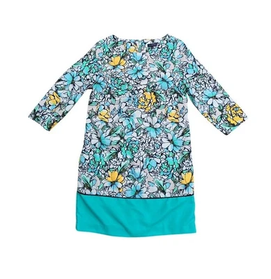 Vestido recto floral manga 3/4 The Limited para mujer multicolor talla M poliéster Foto 1 de 4