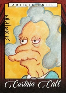 ALICE GLICK ~ SIMPSONS ~ CURTAIN CALL ~ ARTISTS UNITE ~ SKETCH CARD by WHITLOCK - Picture 1 of 2