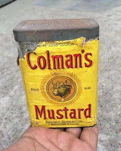 Vintage Colmans Mustard Adv Seal Pack Tin Box England TB1153 - Picture 1 of 7