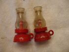 SET OF  OIL LAMPS  SALT AND PEPPERS