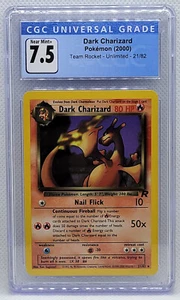 2000 POKEMON TEAM ROCKET DARK CHARIZARD #21 RARE CGC 7.5 NM+ #3788255235 - Picture 1 of 7