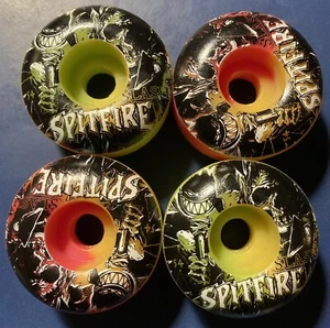 New Spitfire Slash Brian Hansen Radial Green Yellow Pink Swirl 99a 54mm Wheels - Picture 1 of 4