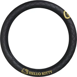 Seiwa Car Handle Cover Hello Kitty KT488 Black & Gold Hello Kitty - Picture 1 of 4