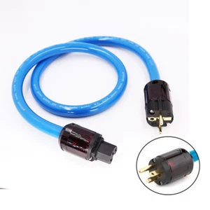 Cable de alimentación de fuente principal 5N OCC de cobre puro chapado en oro enchufe de EE. UU./UE/AU HIFI - Imagen 1 de 10
