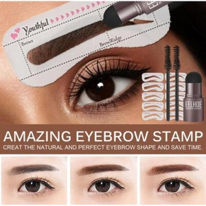 WaterProof Eyebrow Stamp Shaping Eyebrow Stencils Definer Makeup Set - Picture 1 of 3