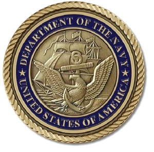 New Navy Medallion for Box Cremation Urn/Flag Case - 2 Inch Diameter - Picture 1 of 1