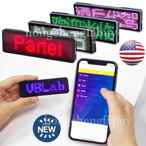 LED Bluetooth Digital Programable Hágalo Usted Mismo Desplazamiento Nombre Mensaje Etiqueta Insignia Letrero - Imagen 1 de 21