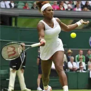 Nike Dri Fit SERENA WILLIAMS WIMBY Tennis Dress Wimbledon CORAL Womens sz L~RARE - Picture 1 of 12