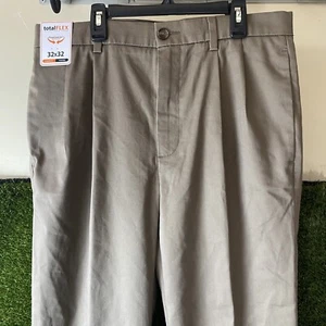Roundtree & Yorke Mens New Total Flex Easy Care Pants Trousers 32x32 New W/ Tags - Picture 1 of 4