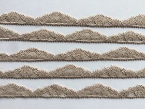 Elegante Spitze elastisch Borte Grau Breit 3,5cm AL 0429 - Picture 1 of 4