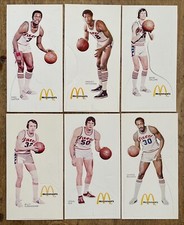 1975-76 PHILADELPHIA 76ers MCDONALDS STAND UPS CUTOUTS COMPLETE SET (6)