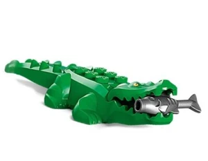 NEW LEGO CROCODILE & Fish minifig figure 60353 alligator large animal green - Picture 1 of 1
