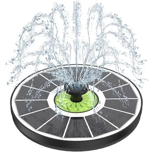 Solar Fountain 3.5W Bird Bath Fountains with Tender Green Flower 2024 Upgrade... - Picture 1 of 6