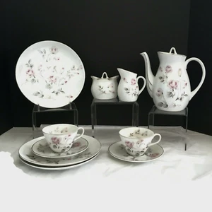 Juego de té de colección Yamaka 10 piezas porcelana rosa rosa porcelana café taza postre plato - Imagen 1 de 12