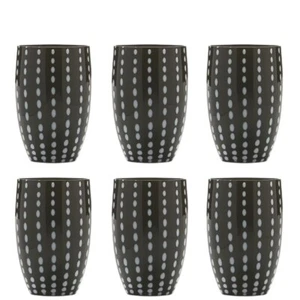 Zafferano, Perle, Set 6 Bicchieri Nero, Cristallo-Vetro - Foto 1 di 1