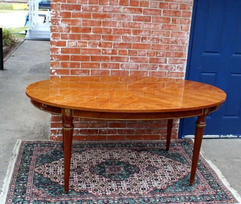 French Antique Napoleon III Kingwood Dining Table Cover