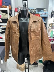Bata Men's Leather Jacket Size 54 Brown LLV749 - Picture 1 of 21