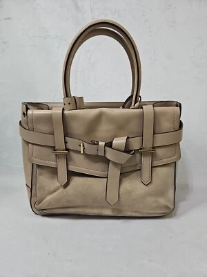 Reed Krakoff желтовато-коричневый замшевый блок боксера сумка сумка Дамская сумка сумка с короткими ручками сумочки * читать ** - Изображение 1 из 4