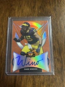 2019 Leaf Valiant Orange Refractor Chase Winovich Auto 5/50 - Picture 1 of 2