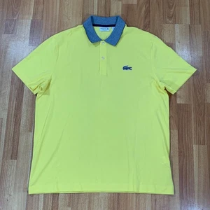 Polo Lacoste uomo 2XL taglia 7 gialla vestibilità regolare verde coccodrillo - Foto 1 di 9