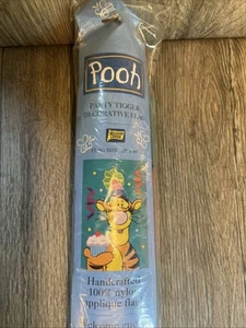 Disney Party Tigger Pooh Decorative Birthday Flag Vintage 1998 28” X 40” NOS - Picture 1 of 13