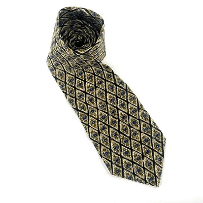 "Corbata vintage de lujo de seda boho con patrón geométrico de corbata de San Valentín 3,75""" Foto 1 de 4