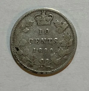 10 centavos de plata Canadá 1899 - pequeños 99 - Imagen 1 de 3