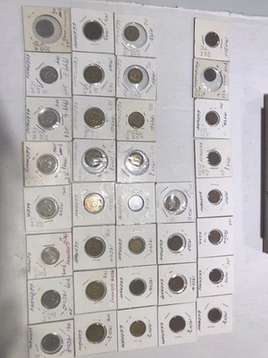 36 diff pcs  1949&1950 West Germany 1,2,5,10,50 pfg D,F,G&J Mints Free Shipping - Image 1 of 4