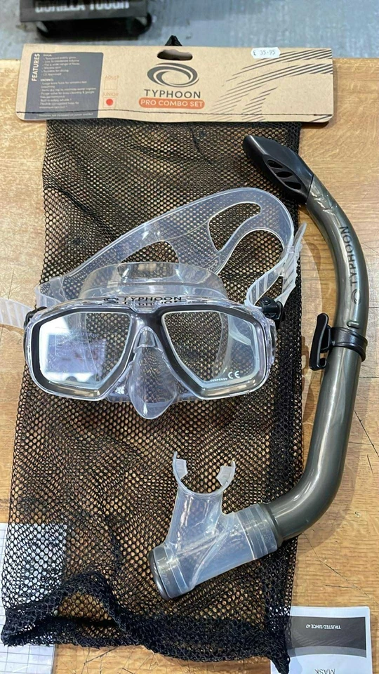 Typhoon Mask & Snorkel combo set JUNIOR KIDS  GREY DIVE DIVING SNORKELLING - Image 1 of 1