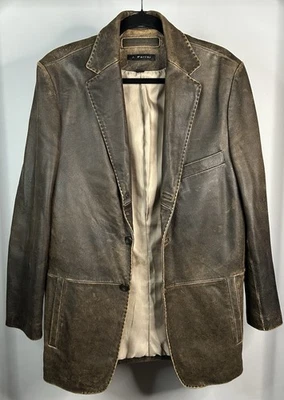 Jaqueta de couro masculina J. Ferrar tamanho pequeno - Imagem 1 de 4