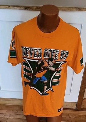 Camiseta para hombre WWE John Cena You-Can't-See-Me talla L naranja Never-Give-Up 2015 Foto 1 de 4