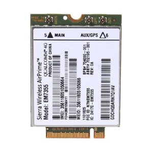 4G LTE Module WWAN Wireless Card WIFI for HP LT4111 EM7355 Gobi5000 - Afbeelding 1 van 8