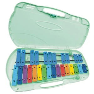 Angel 27N 27 Note Glockenspiel - verde con estuche y 2 batidores - Imagen 1 de 3
